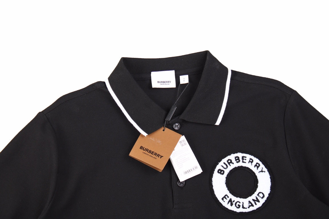 Burberry England Logo Polo Shirt - Black