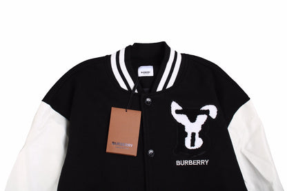 Burberry Varsity Jacket - Black and White