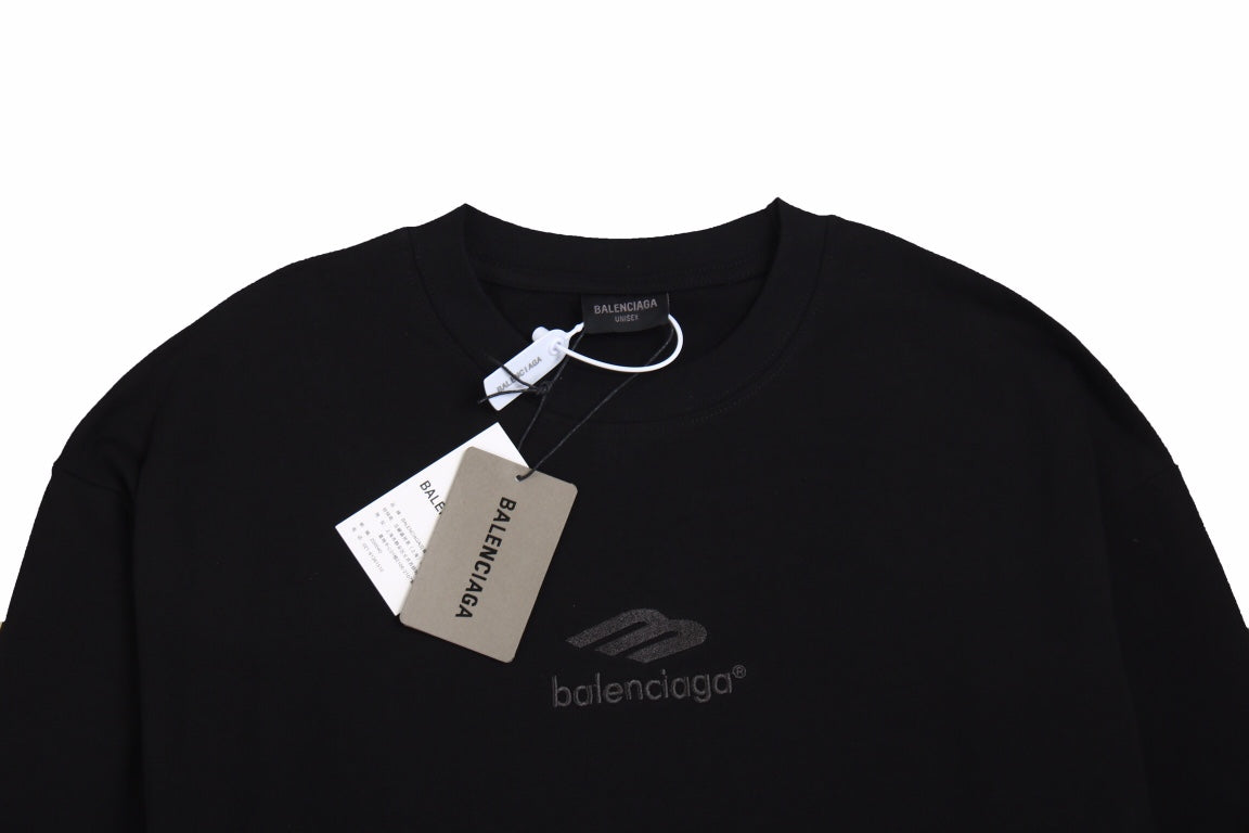 BALENCIAGA LOGO LONG SLEEVE SHIRT BLACK