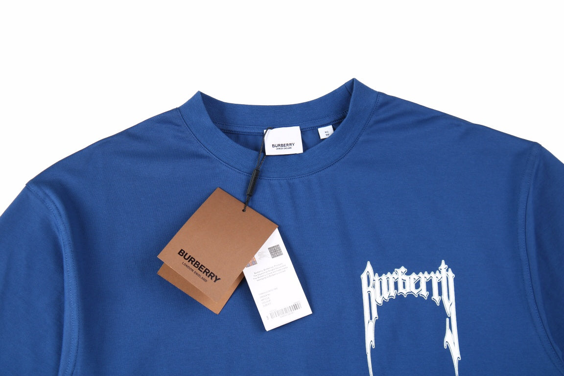 Burberry T-shirt with Gothic Logo (Blue)