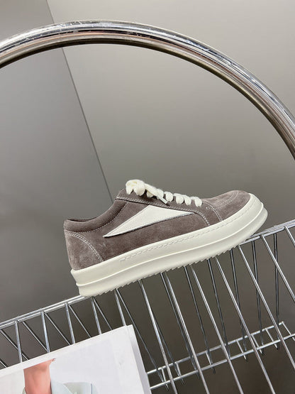 Rick Owens Low-Top Sneakers - Grey Suede