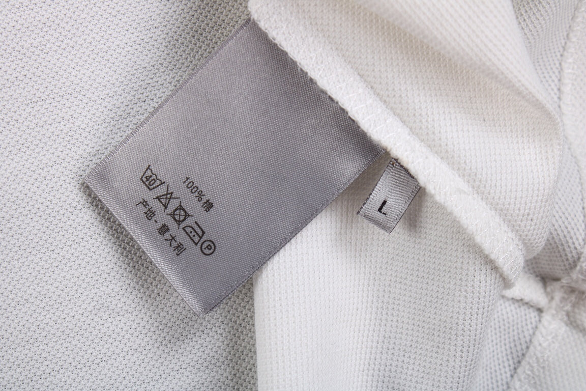 Christian Dior "Striped Logo" Polo Shirt