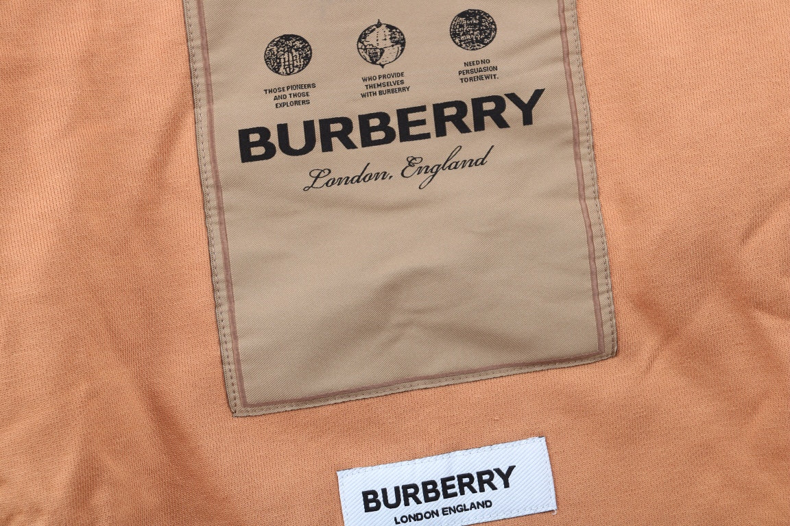 Burberry Brown Hoodie with Logo Patch