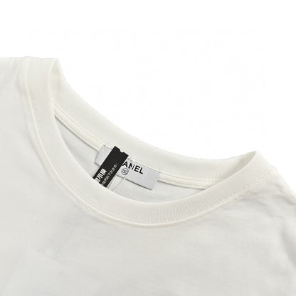 Chanel Double C Logo T-Shirt (White)