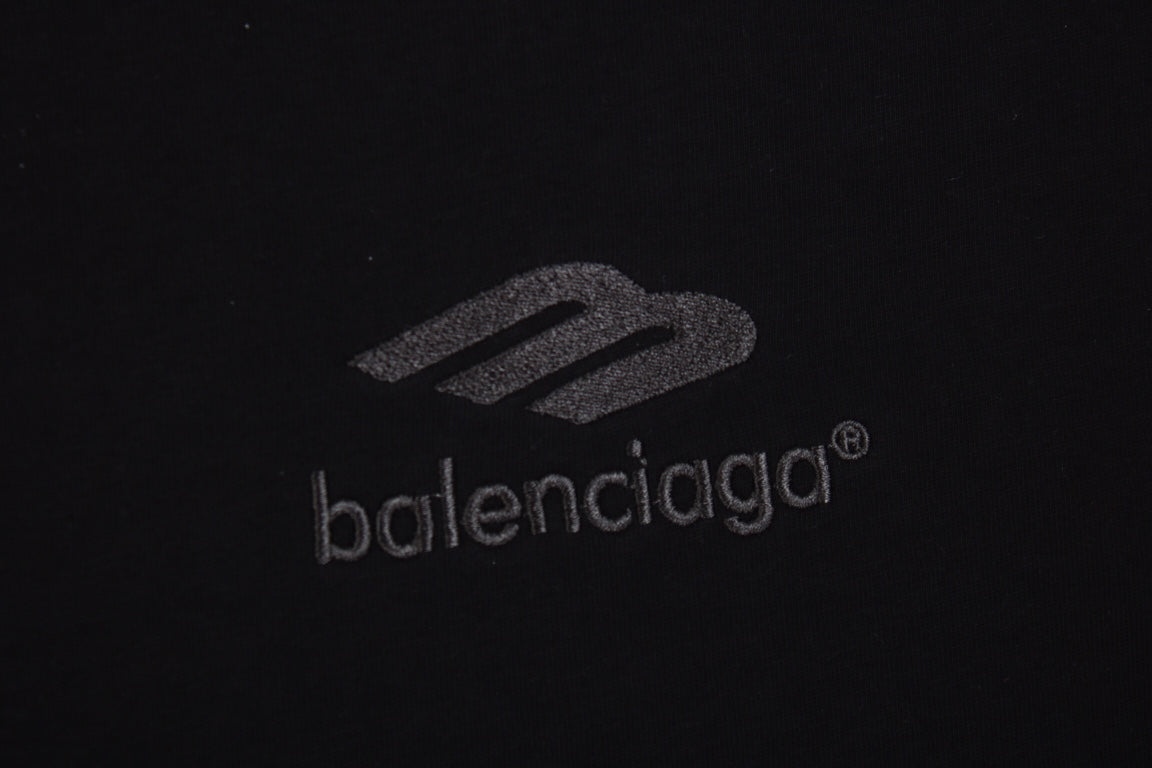 BALENCIAGA LOGO LONG SLEEVE SHIRT BLACK