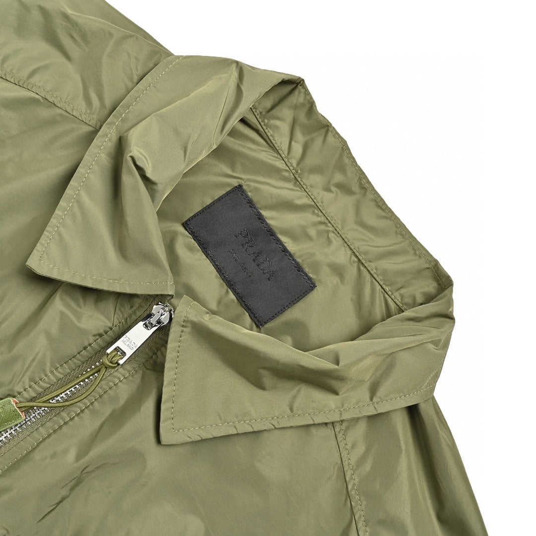 Prada Olive Green Short-Sleeve Jacket