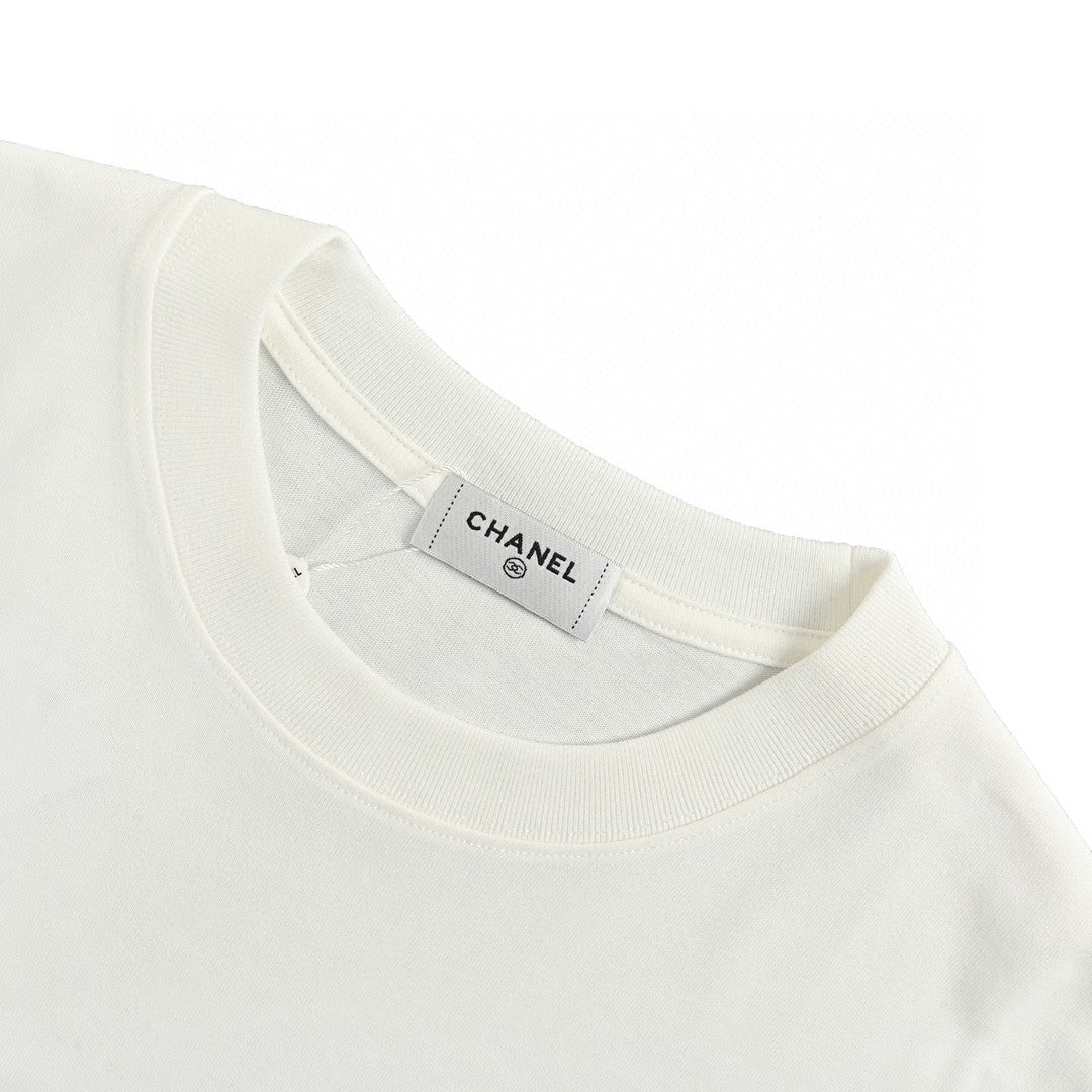 Chanel Signature Logo White T-Shirt