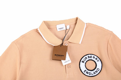 Burberry Textured Polo Shirt in Beige