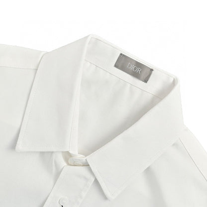 Dior Short Sleeve Button-Up Shirt (White)