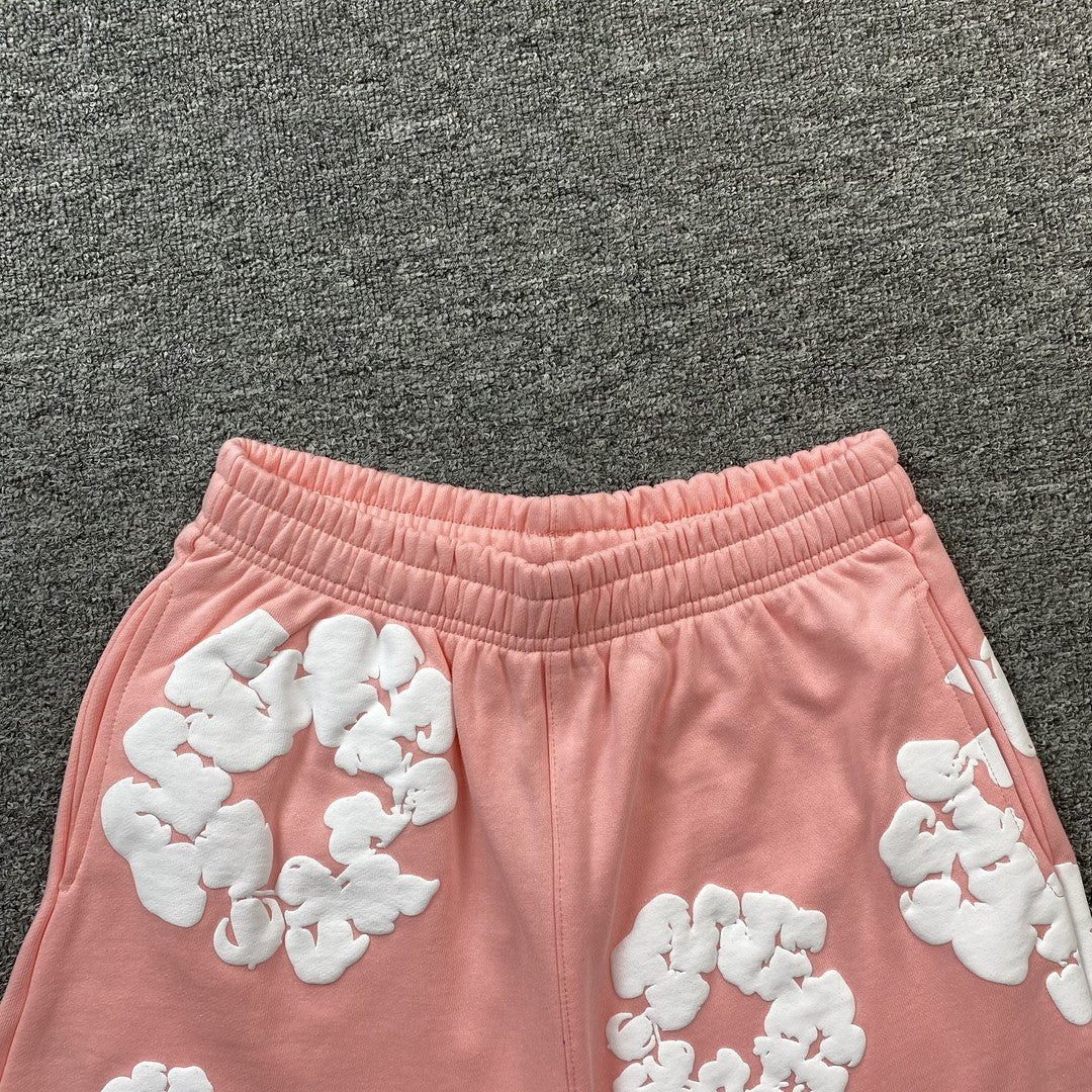 DENIM TEARS COTTON WREATH SHORTS PEACH