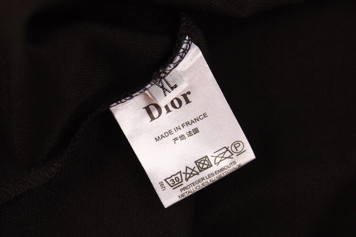 Dior Polo Shirt with Floral Logo Design