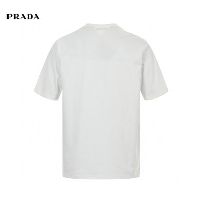 Prada T-Shirt - White with Subtle Branding