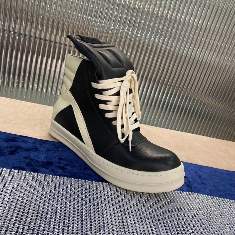 Rick Owens Geobasket Sneakers - Black and White