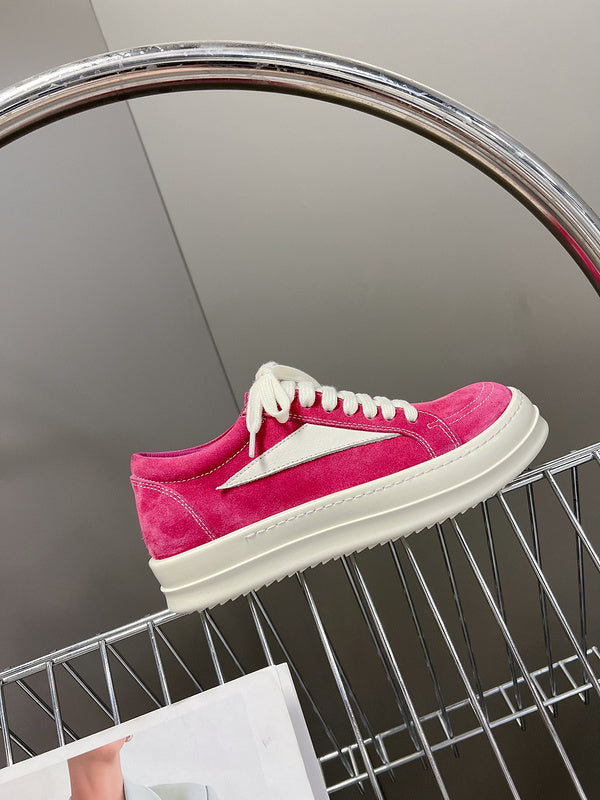 Rick Owens Low-Top Sneakers - Pink Suede