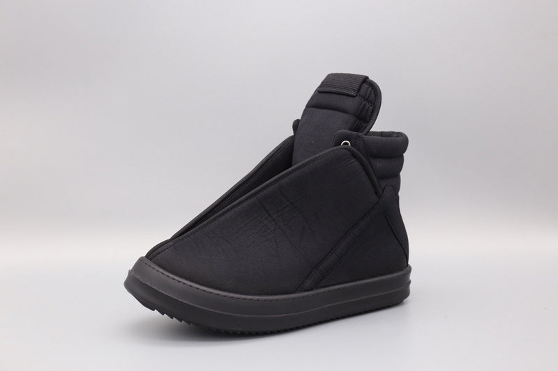 Rick Owens Black High-Top Wrap Sneakers