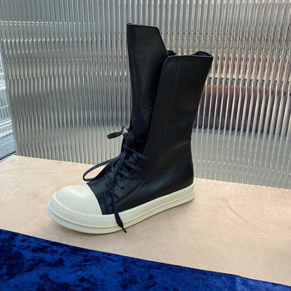 High-Top Leather Combat Boots