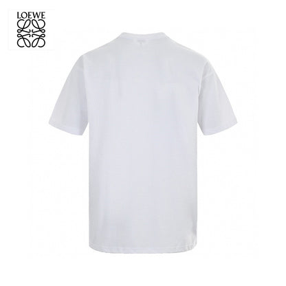 Loewe White T-Shirt with Logo Design