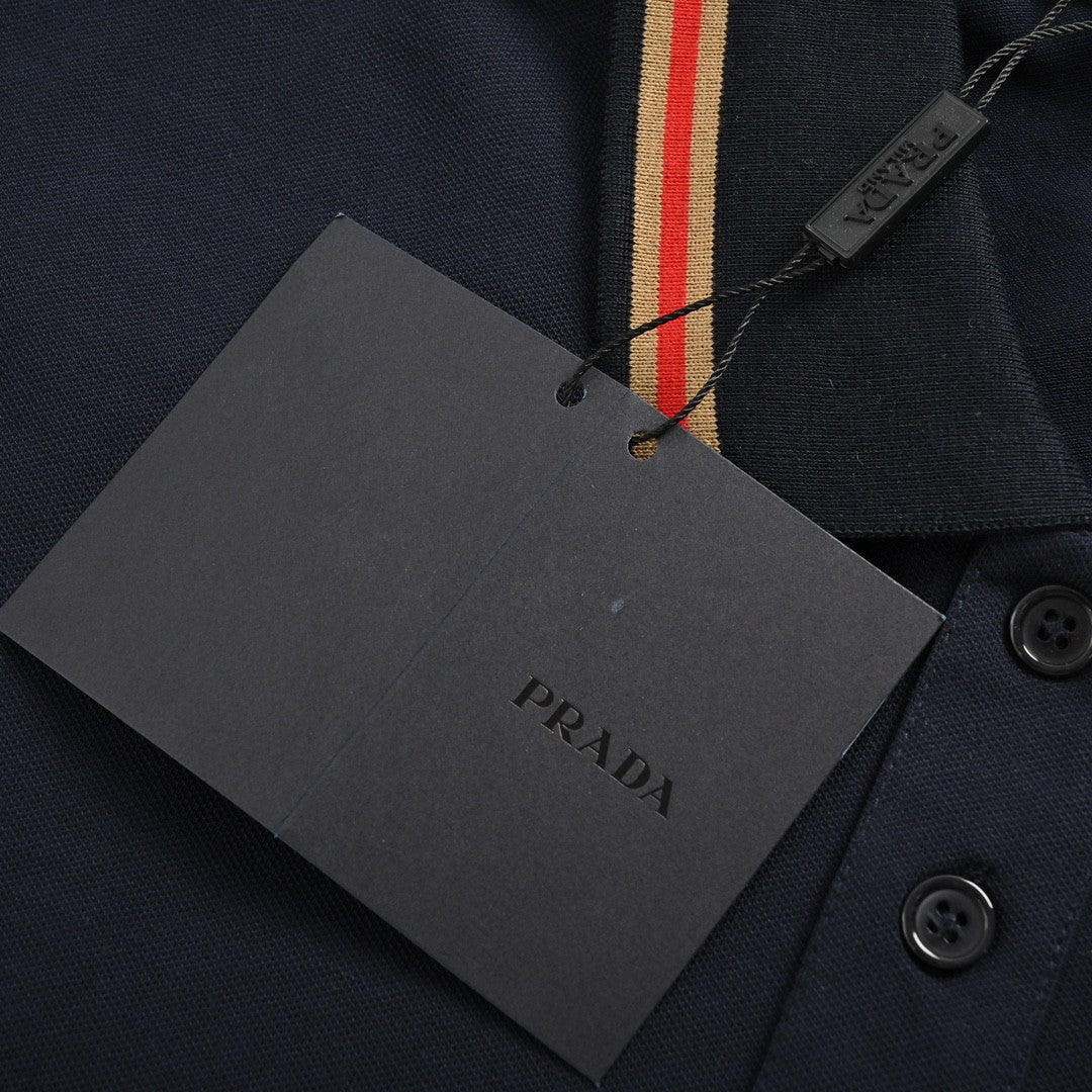 Prada Logo Patch Polo Shirt