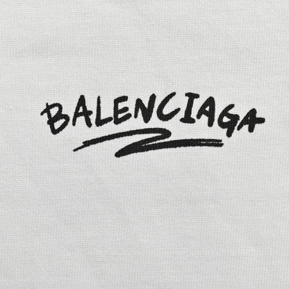 Balenciaga White T-Shirt with Bold Graphic