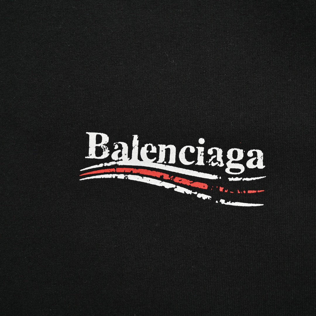 BALENCIAGA POLITICAL CAMPAIGN T-SHIRT BLACK