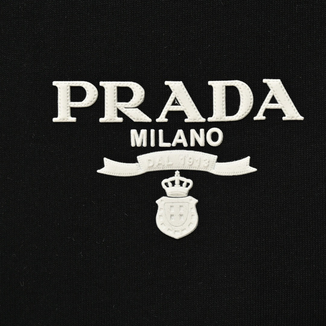 Prada Milano Logo Black T-Shirt