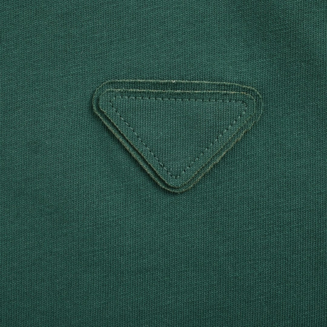 Prada Green Contrast Trim T-Shirt