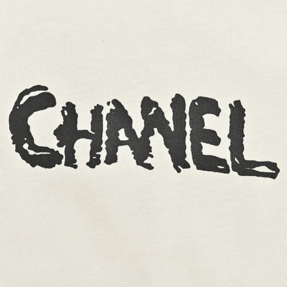 Chanel Pink Splash Logo T-Shirt