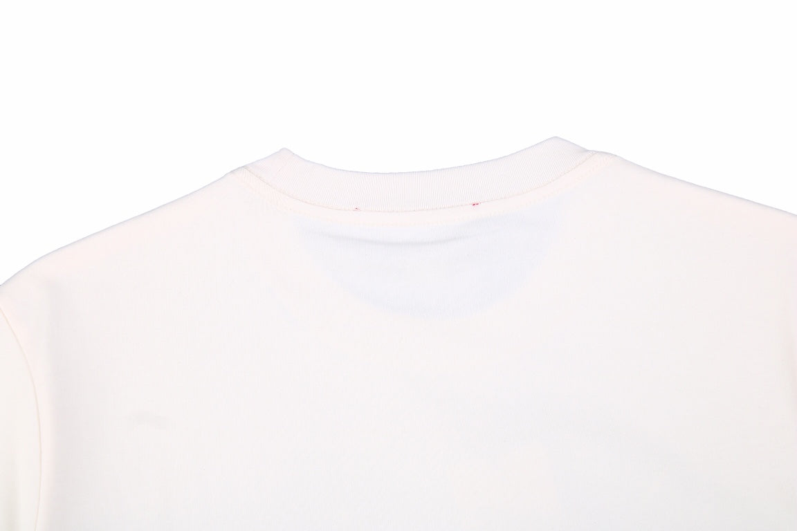 Gucci Lightning Bolt Logo T-Shirt in Cream