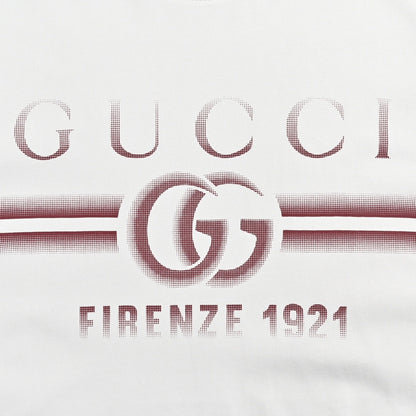 Gucci White T-Shirt with Firenze 1921 Logo