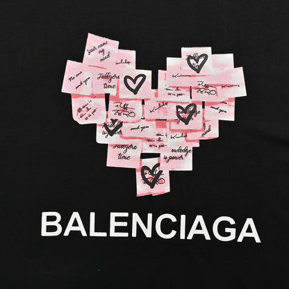 Balenciaga Love Notes T-Shirt in Black