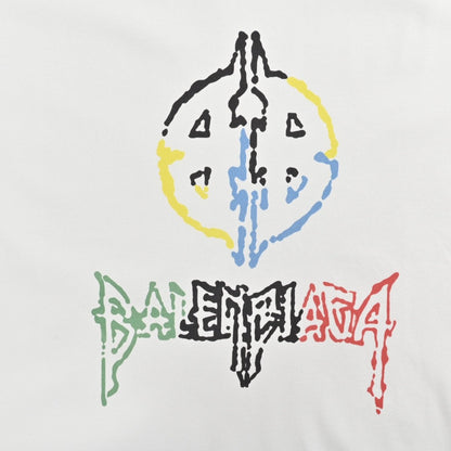 Balenciaga Multicolor Graphic Logo T-Shirt