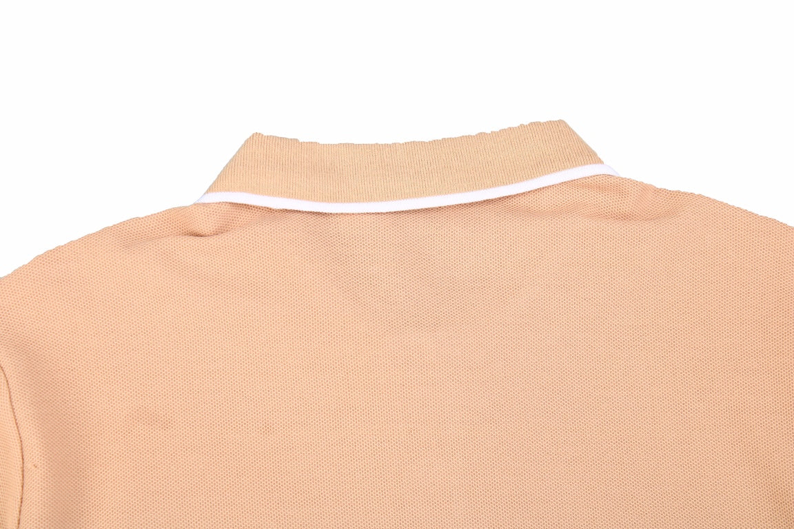 Burberry Textured Polo Shirt in Beige