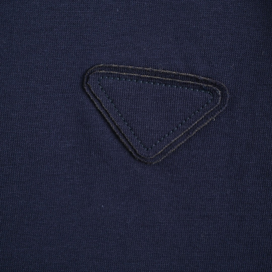 Prada Navy Blue Double Layer T-Shirt