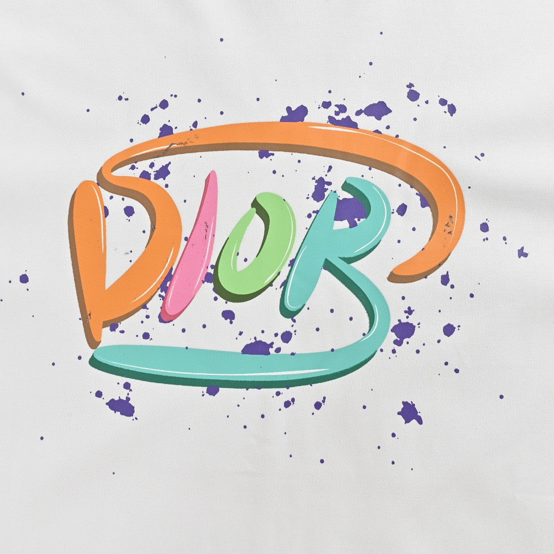 Dior Multicolor Logo White T-Shirt