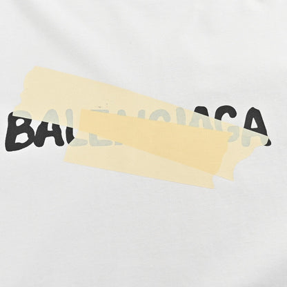 Balenciaga Tape Logo T-Shirt (White)