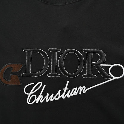 Dior Safety Pin Logo Black T-Shirt