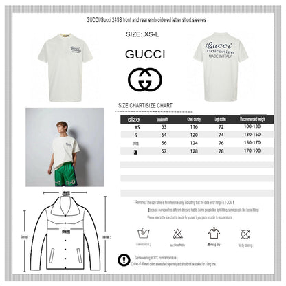 Gucci White T-Shirt with Script Logo