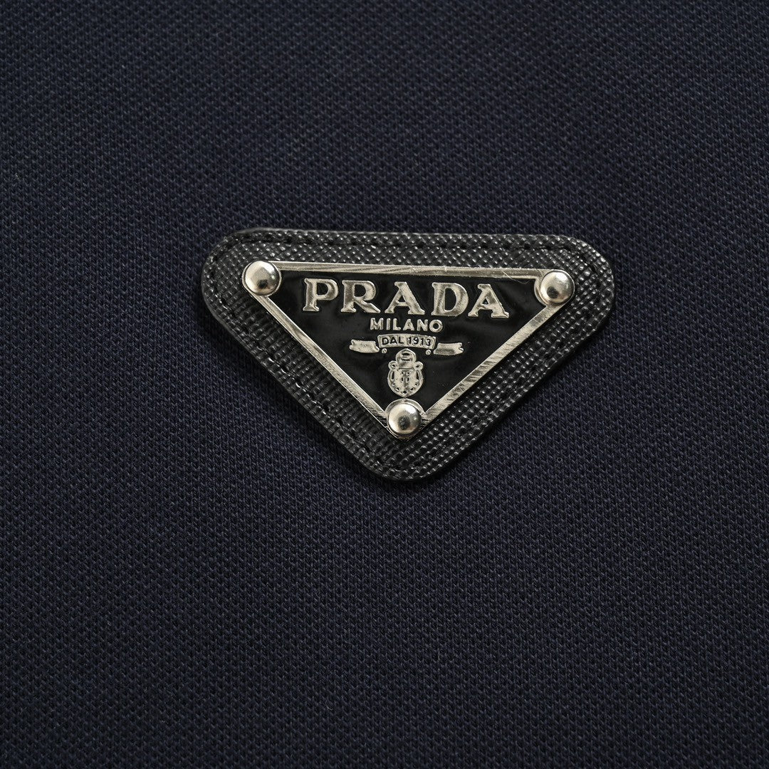 Prada Logo Patch Polo Shirt