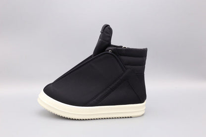 Rick Owens Black Wrap-Around High-Top Sneakers