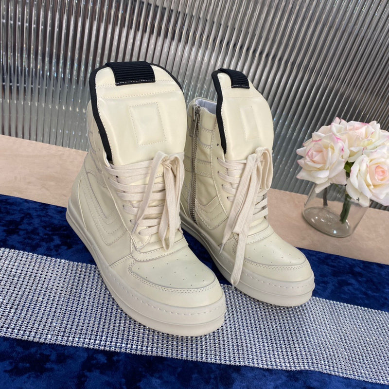 Rick Owens Geobasket Sneakers - Cream