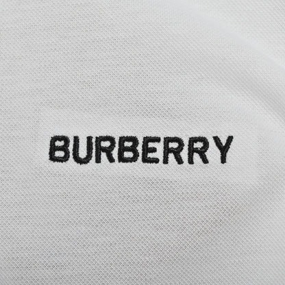 Burberry Striped Collar White Polo Shirt