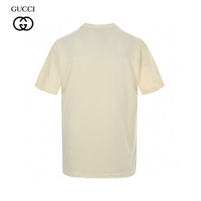 Gucci White T-Shirt with Dragon Graphic