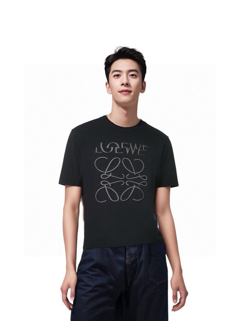 Loewe Black T-Shirt with Logo Design