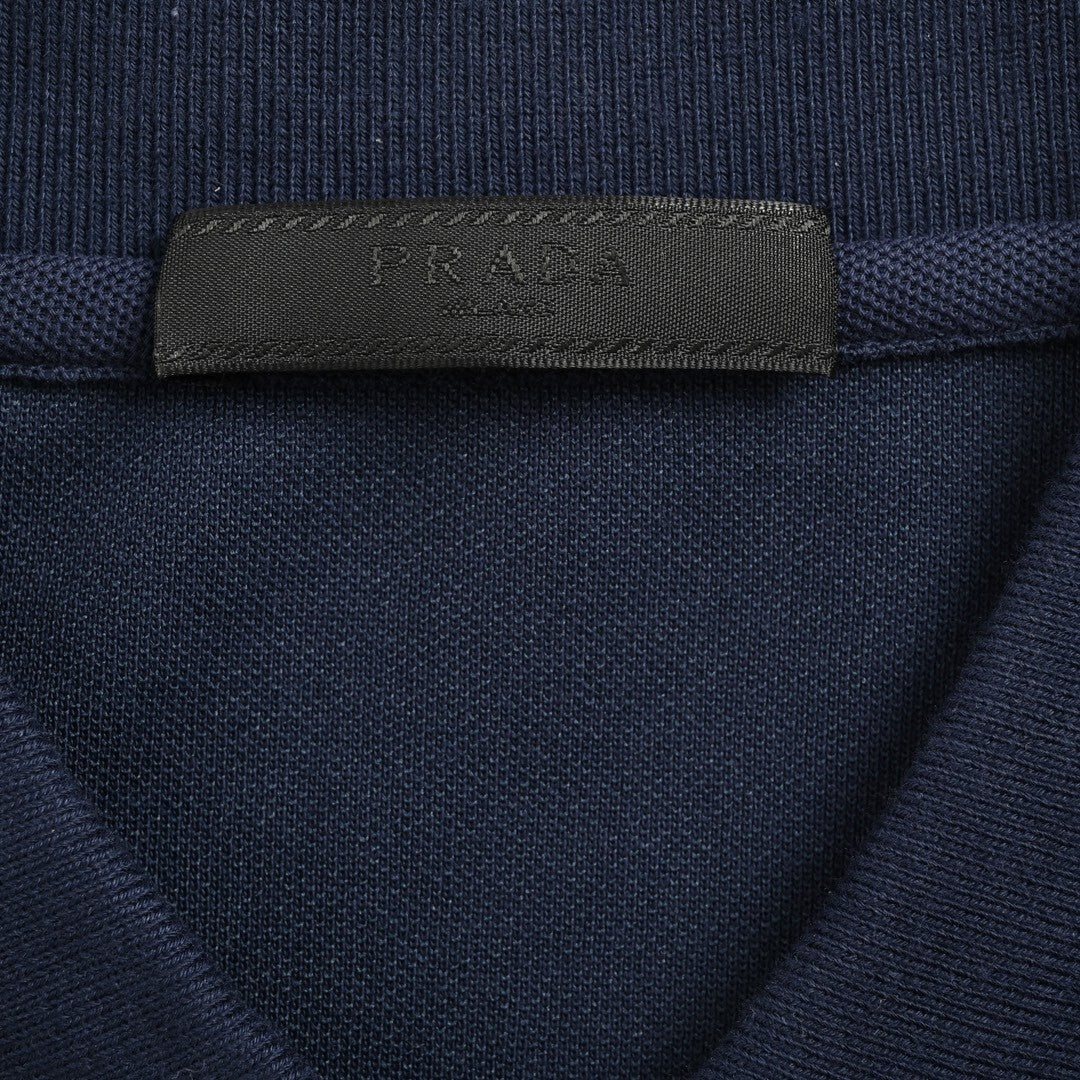 Prada Classic Navy Polo Shirt