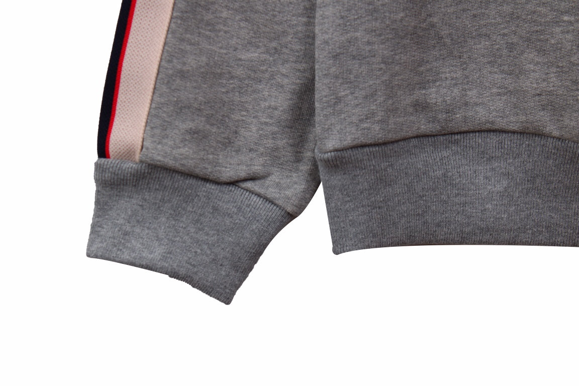 Gucci Grey Sweatshirt with Stripe Detail