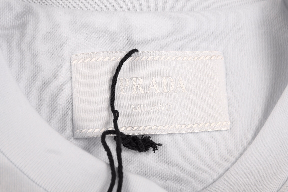 Prada Logo Pocket T-Shirt (White)