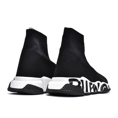 BALENCIAGA SPEED GRAFFITI TRAINER x BLACK WHITE