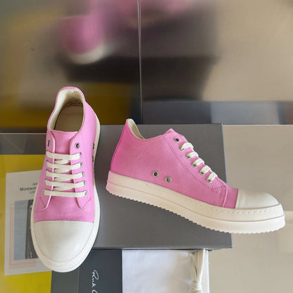 Rick Owens Pink Low-Top Sneakers