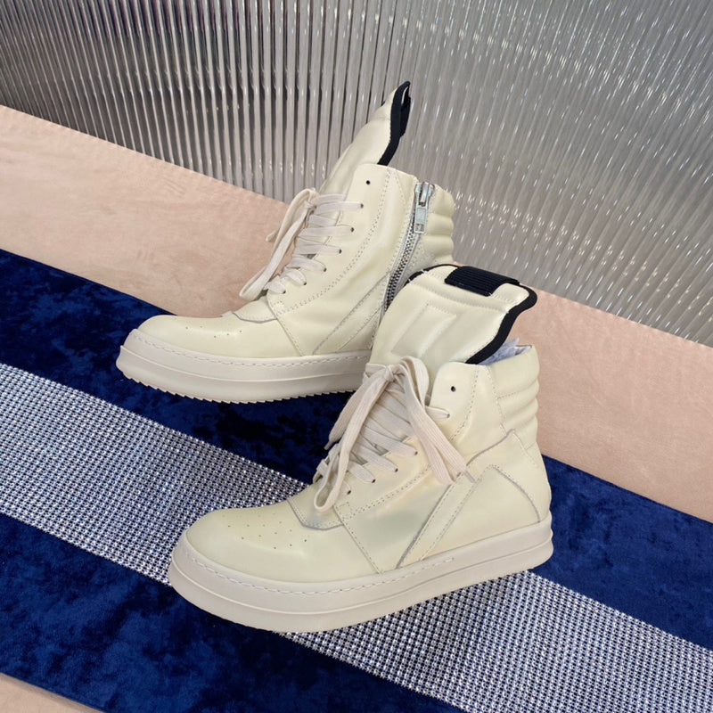 Rick Owens Geobasket Sneakers - Cream