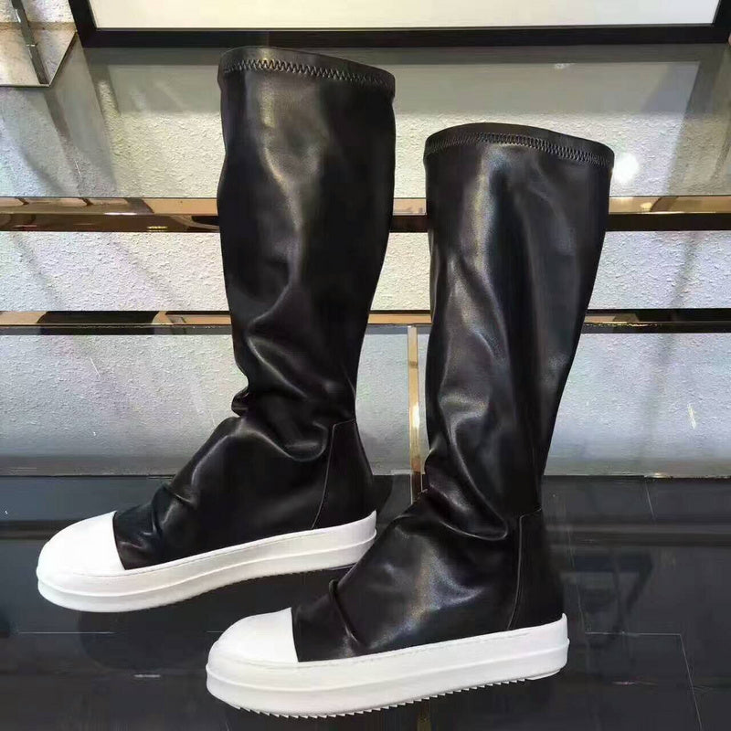 Over-the-Knee Leather Sneakers